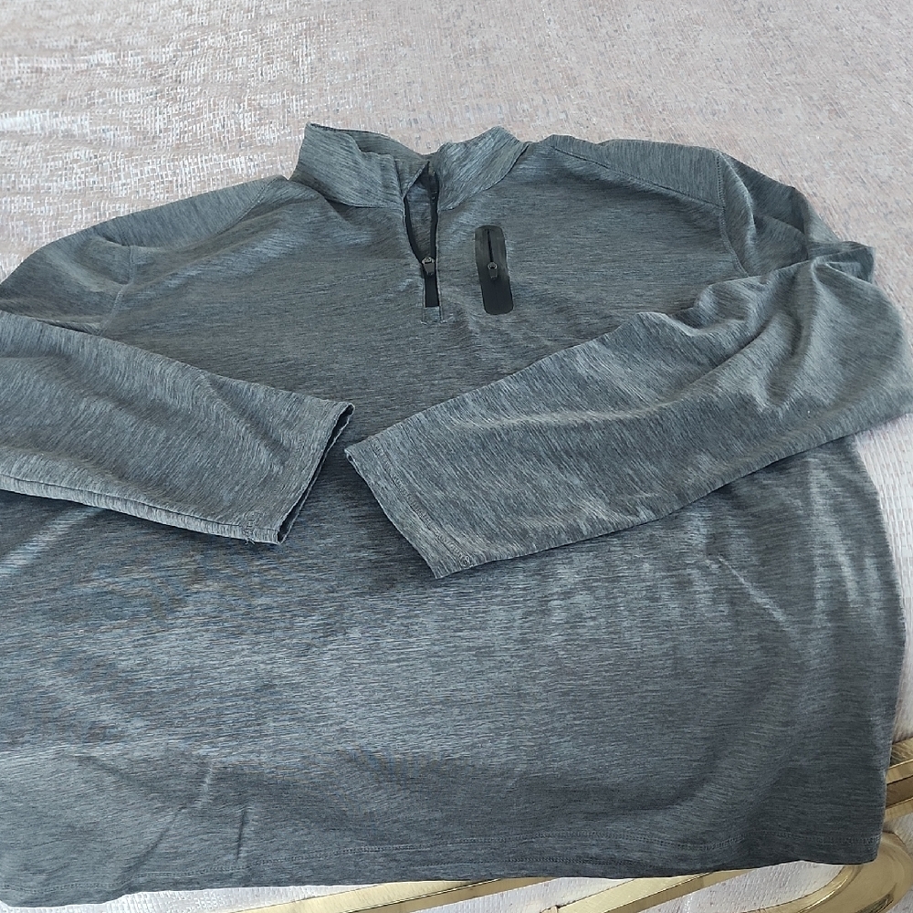 Gray Quarter-Zip Pullover